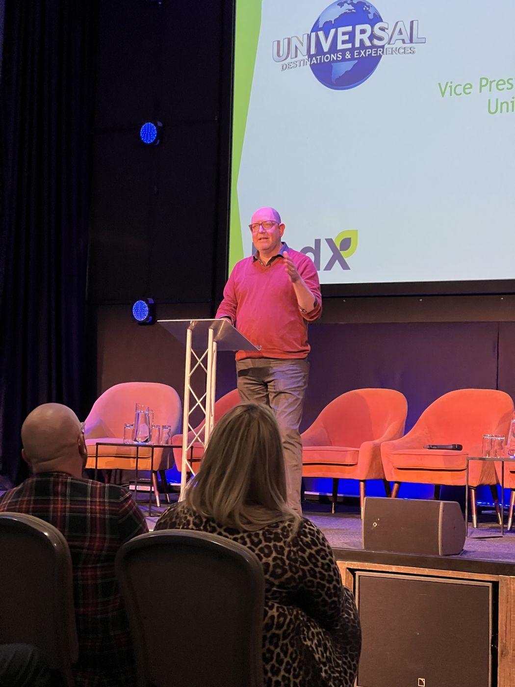 Gidon Freeman, Universal's Vice-President of External Affairs, presenting at BedX